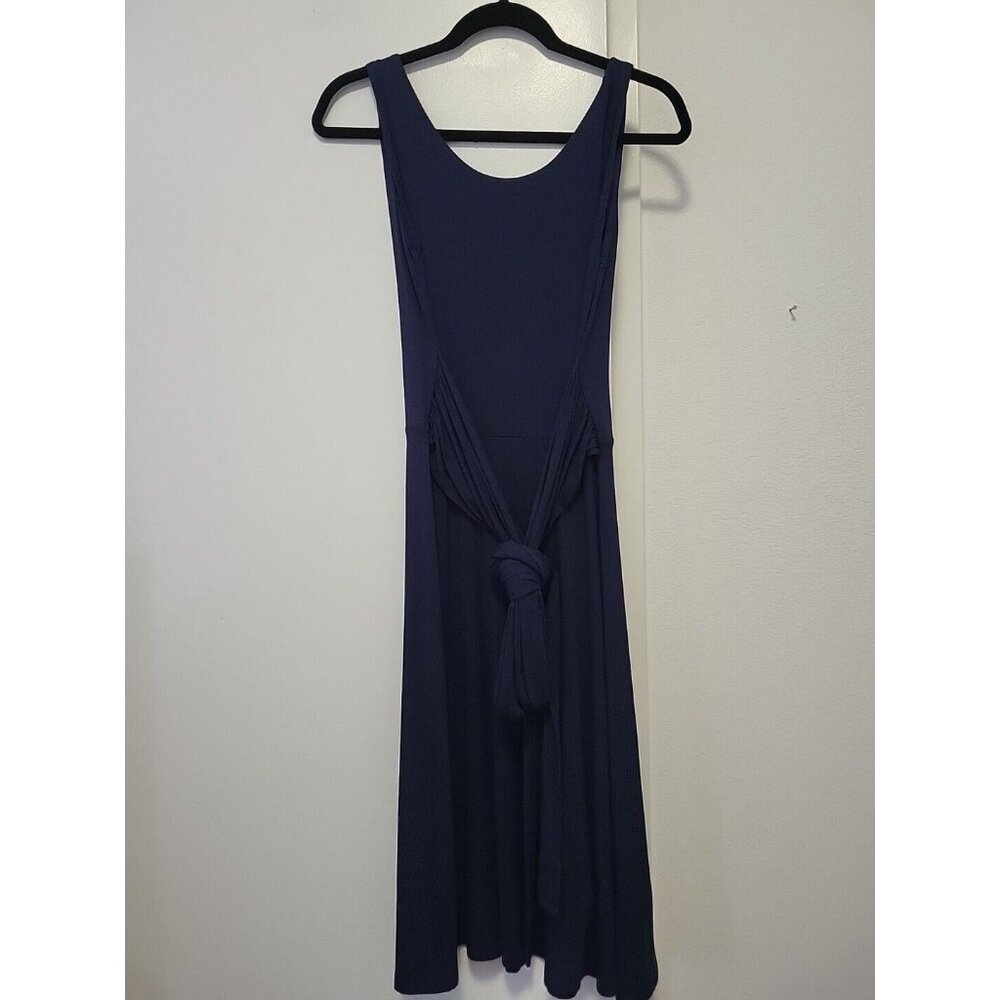 Boden Sleeveless Day Midi Dress Navy Blue Jersey Knit Size 10R
